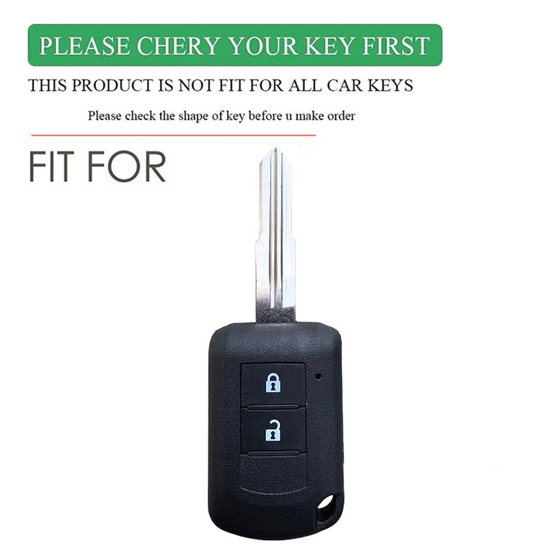 Silicone Key Case Shell Key Holder Keychain for Mitsubishi Outlander ASX Ash Lancer Eclipse Galant Mirage ASX 2021 Key Cover