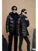 Unisex Black Gold Short Down Winter Jacket - Thickened Cotton-Padded Outerwear Trend