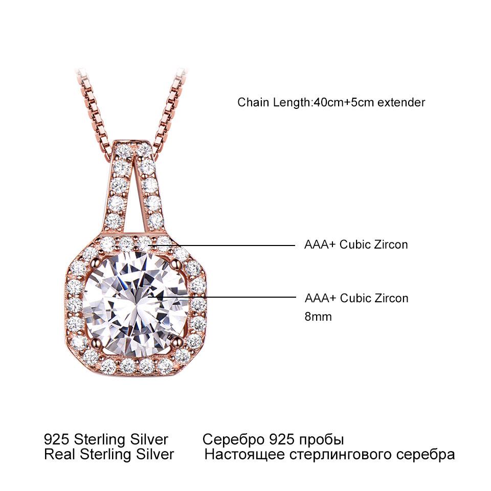 Umcho Pendants Necklaces For Women Elegant Fashion Rose Gold Color Anniversary Birthday Valentine's Day Jewelry Gifts