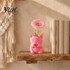 Gifts for Cat Lovers 3D Printed Vase, Cute Smiling with Heart?Hand Gesture Flower Holder, Desktop Decor Animal Shaped Decor, Small Planter