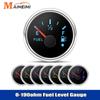7 Colors Backlight 52mm Voltmeter Fuel Level Water Level Oil Temp Gauge With Warning Light Universal For 12V 24V Boat Car Marine