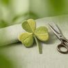Yousheng Four-Leaf Clover Embroidered Applique, Irish Shamrock Patch, Iron-on Sew-on Applique for Clothes Bags Hats Decoration Repairing