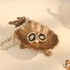 Antique Alloy Jewelry Box with Elegant Design Trendy Earring Ring Organizer Sophisticated Desktop Storage Display Tray