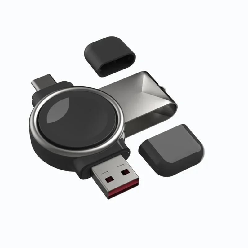 Magnetic Smart Watch Wireless Charger USB Type C For Apple Watch 10-2 SE or Samsung Galaxy Watch 7/6/5/4/3/2 Fast Charging Stand
