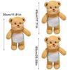 Bear Plush Toy Soft Plush Butter Angelic Bear Cushions with Apron Designs for Comfort Styles Winged Bear Throw Pillow