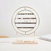 Modern Farmhouse Earring Display Stand With Wood Base Metal Frame Jewelry Organizers For Home Store Wedding Gift