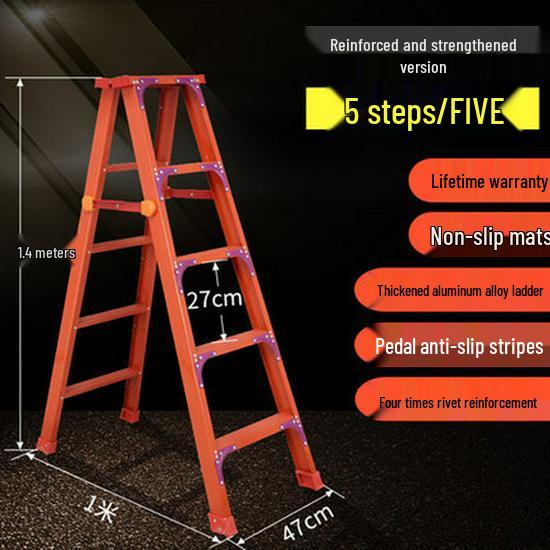 Multi-functional A-frame Aluminum Alloy Folding Telescopic Ladder for Indoor & Outdoor Use