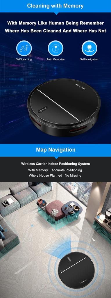 Liectroux M7S Pro Robot Vacuum Cleaner Smart 2D Map Navigation  4000 Pa Suction Power WiFi APP & Voice Control