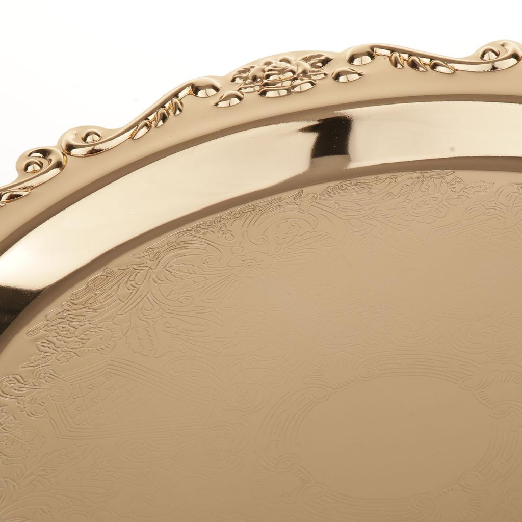 Talerz do serwowania deserów Złoty danie Wyświetlacz owoców Materiały urodzinowe 20 cm