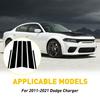 6PCS Black Pillar Door Posts Trim Window Cover Kit for Dodge Charger 2011-