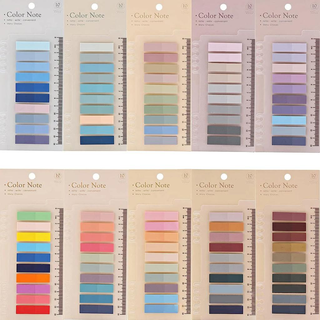 200 Sheets Transparent Sticky Notes Self-Adhesive Reading Annotation for Books Notepad Bookmarks Memo Pad Index Tabs