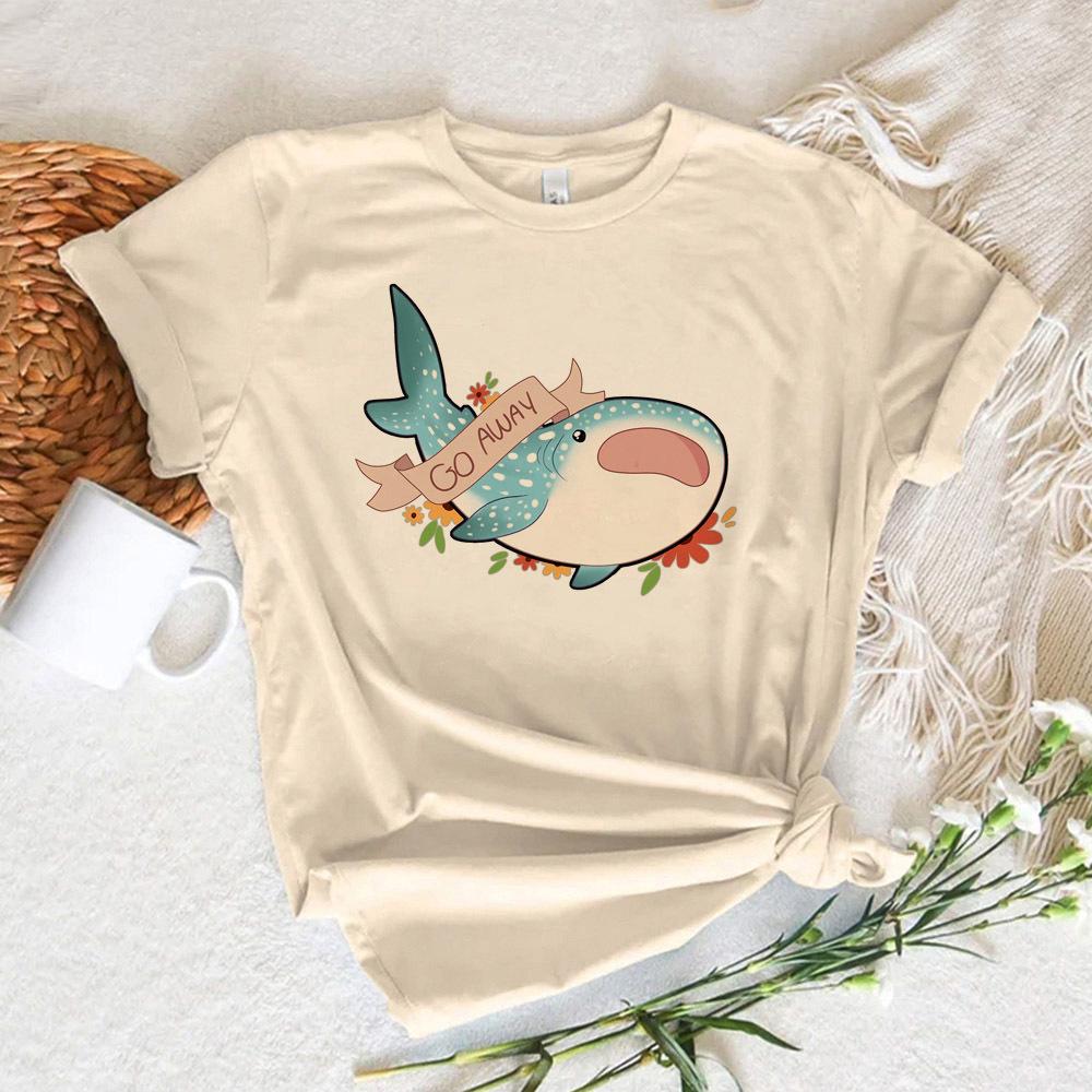 Whale tshirt Women streetwear graphic Japanese t shirt feUnisex y2k graphic designer clothing