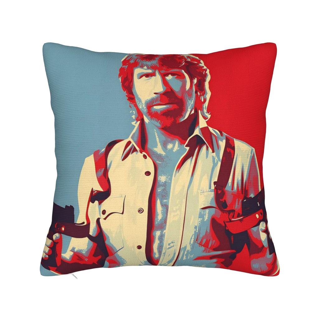 Chuck Norris Texas Ranger Poster Pillow Cover Novelty Pillow Case For Living Room Bed Chair Print Cushion Cover Gift