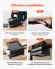 VEVOR 13" Wide Under Desk Drawer Slide Out, Under Table Pull-out Drawer Attachment, Hidden Desktop 2 Layer Storage Organizer