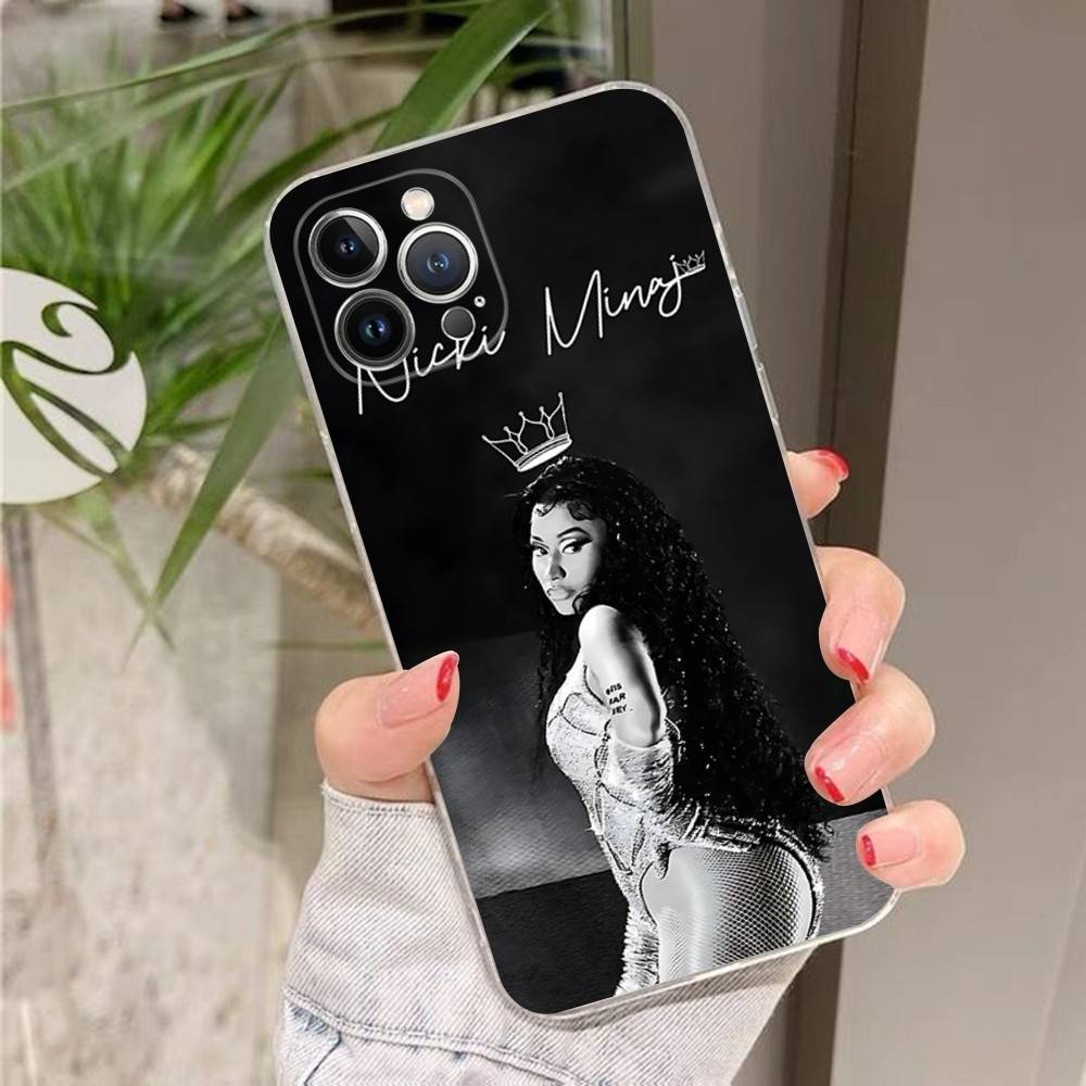 N-Nicki Singer Minaj Transparent Case For IPhone 11 12 13 14 15 16 17 Air Pro Max Plus Mini Shockproof Cover