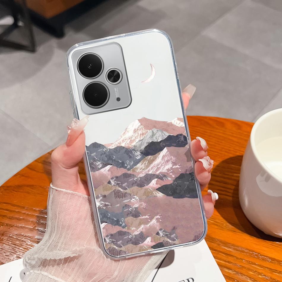 Coque de téléphone pour Realme 14T 5G Coque arrière transparente créative amusante pour Realme14 T Coque légère durable en silicone TPU souple