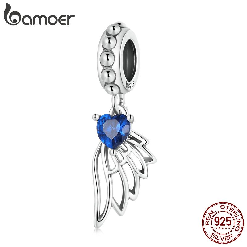 

Подвеска BAMOER с полыми крыльями, подлинная подвеска из стерлингового серебра 925 пробы, подходит для женщин, браслет для самостоятельного изготовления