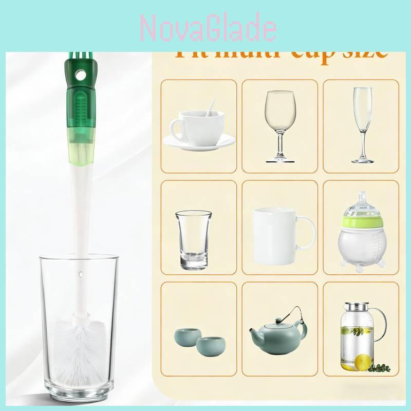 Five In One Kitchen Cup Cleaning Brush With Long Handle And Soft Head For Easy Use