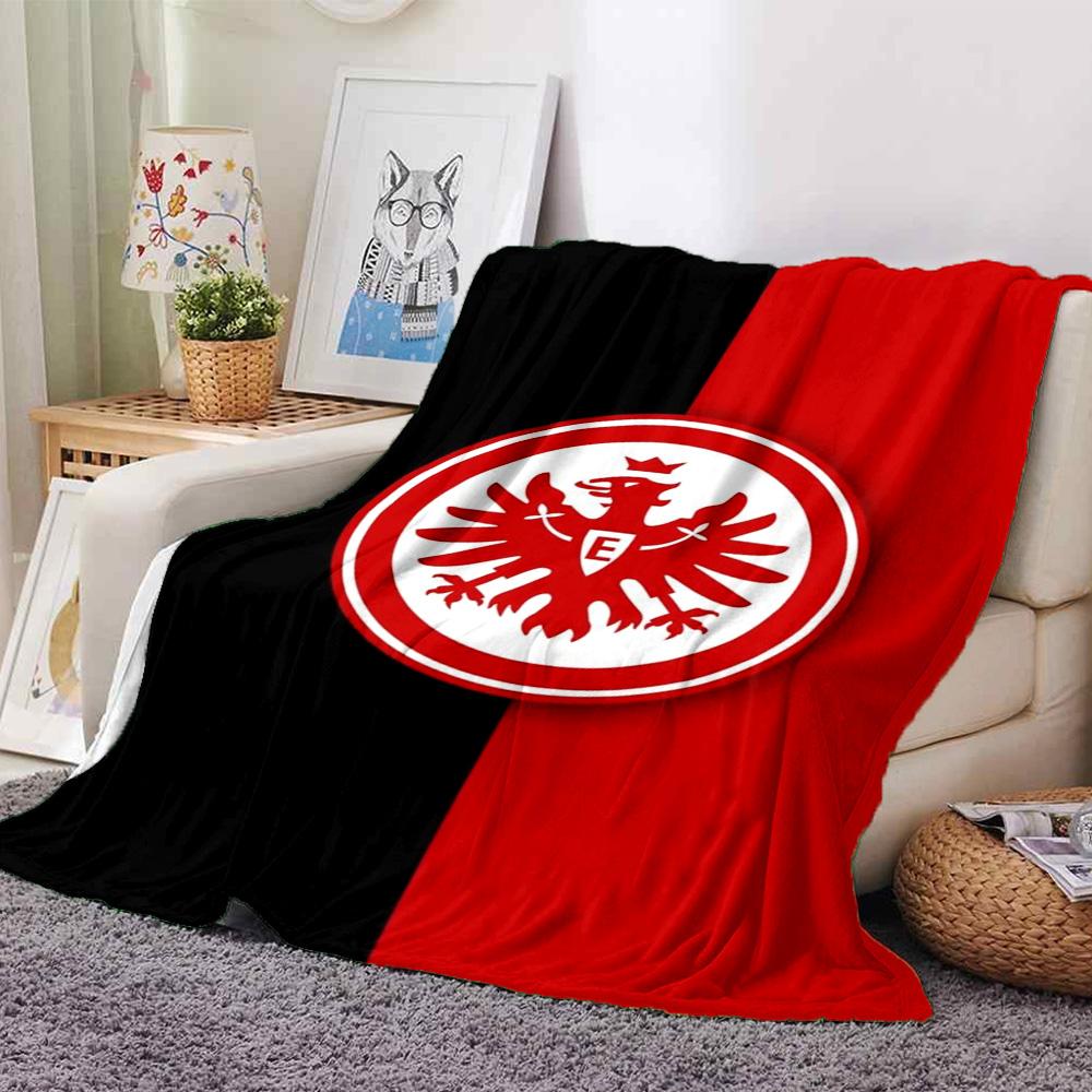Eintracht Frankfurt Eagle Logo Flannel Blanket, Soft Warm Sofa Throw Blanket, Nice Present for Football Supporters