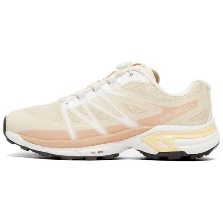 SALOMON Xt-Wings 2 Turtle Dove Round Toe Comfortable Shock Absorbing Durable Low Top Outdoor Functional Shoes Unisex Shoes Beige L47105100