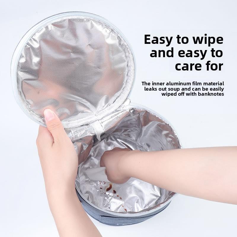 S/M/L Portable Cylindrical Thermal Lunch Cooler Bag Waterproof Food Bag with Large Capacity Insulated Container for Picnic