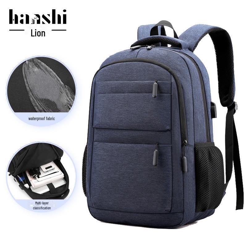 

Мужской деловой рюкзак для поездок на работу — высококачественная дорожная, вместительная, водонепроницаемая сумка для ноутбука model 6321-1 синий