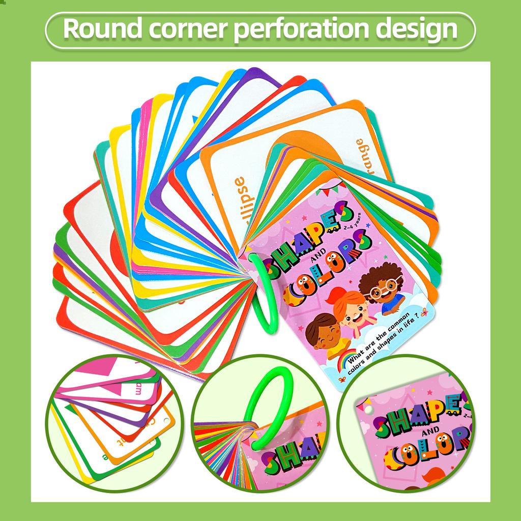 49 Colorful Color Cognitive Cards Baby Educational Parent-Child Interactive Education Cards