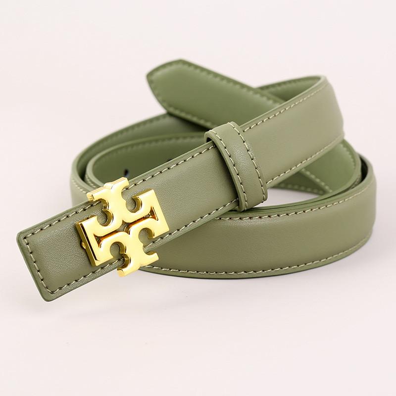 

Leather Belt For Women With Alloy Buckle Perfect For Casual Jeans And Dresses MatchaGreen