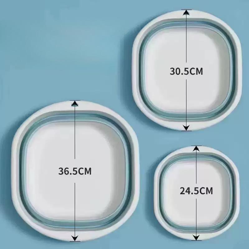 JOYBLISS 3 Pack Collapsible Tub Wash Basin Laundry Baskets Space Saving Storage Container for Dishing Fruit Camping Laundry Hiking Home