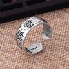 Zen Ring Adjustable Men's Retro Thai Silver Cross Design