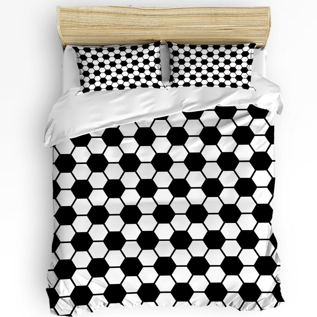 Nordic Retro Medieval Geometric Abstract Color 3pcs Bedding Set For Double Bed Home Textile Duvet Cover Quilt Cover Pillowcase