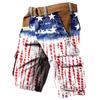 Men's Independence Day Printed Multi Pocket Workwear Shorts