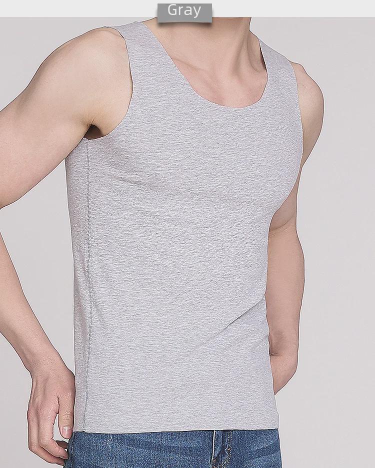 Men's Seamless Slim Fit Ribbed Combed Cotton Tank Top