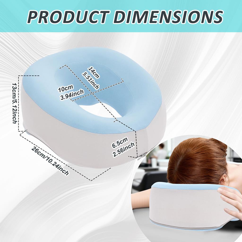 Face Down Pillow Ergonomics Lying Down Pillow Memory Foam Massage Bed Headrest Breathable Head Support Pillow for Beauty Salon