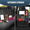 Car Back Seat Organizer with Tablet Holder, Waterproof Kick Mat Storage Bag for Kids Snack Toys for SUV Sedan Truck RV Road Trip