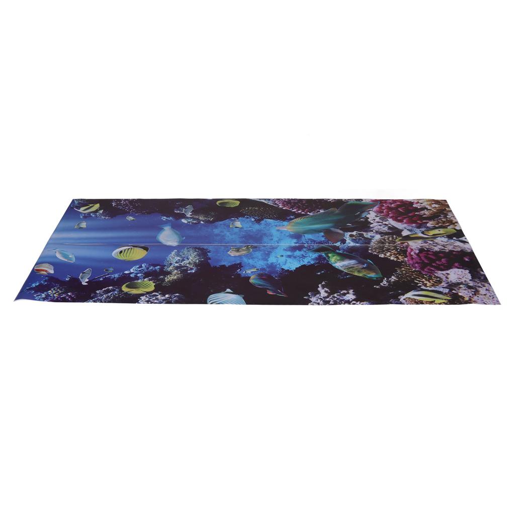 2pcs Door Sticker Underwater World Pattern Frosted Texture Self Adhesive Waterproof 3D Door Poster for Home