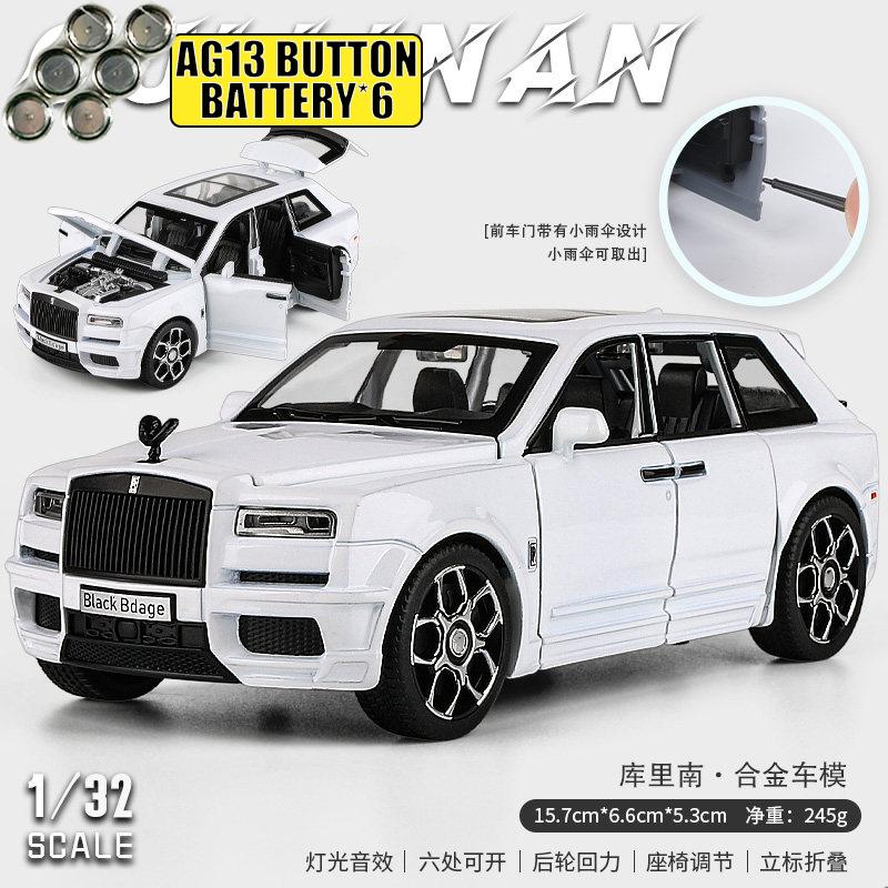 1:32 Rolls Royce Cullinan Black Badge Gemodificeerde Editie Legering Diecast Model Auto Simulatie Ornamenten Speelgoed Verzameling Hobby's Cadeau
