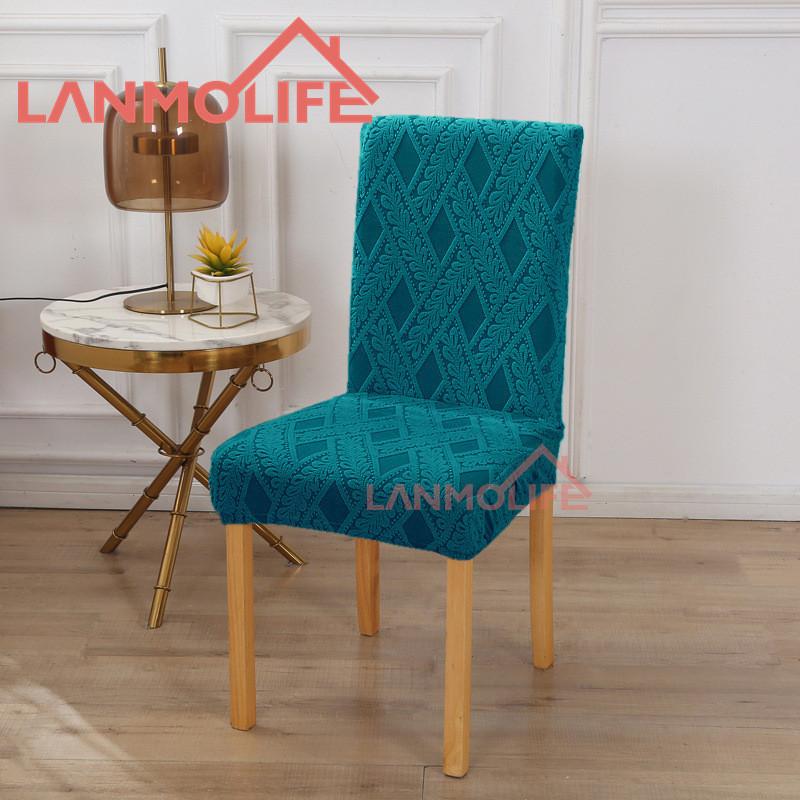 Nordic Thick Jacquard Chair Cover All Inclusive Four Seasons Universal Dustproof Dining Chair Cover Home Elastic Chair Cover