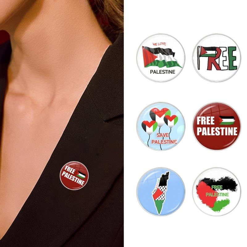 Bunter PLE Flaggen-Anstecker Stilvolle Nationalflaggen-Anstecknadel Tragbare Hemd-Reversnadel Modische Brosche Accessoire für Männer Frauen