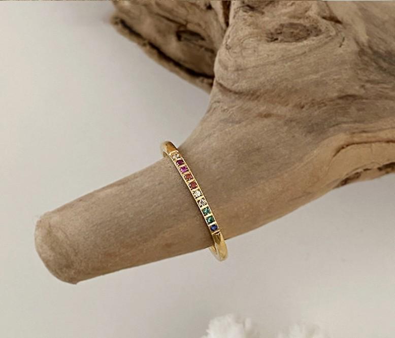 

Trendy Luxury Zircon Star Gold Ring: Women s Exquisite, Colorful Fashion Design Adjustable