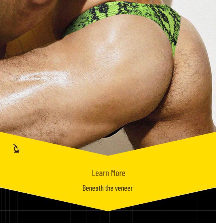 ADANNU Men's Leopard Thong AD745 - Youthful, Sexy Single String Underwear