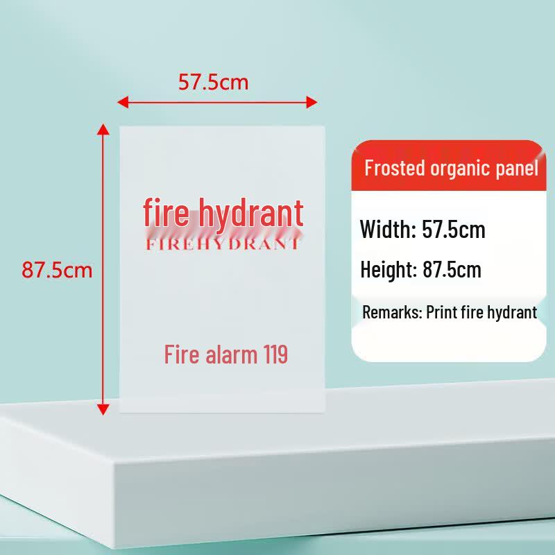 Frosted Acrylic Fire Hydrant Panel