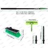 30/36/42FT Telescopic Extension Water Fed Pole Brush Kit for Window/Photovoltaic Solar Panel Cleaning Washing Tool