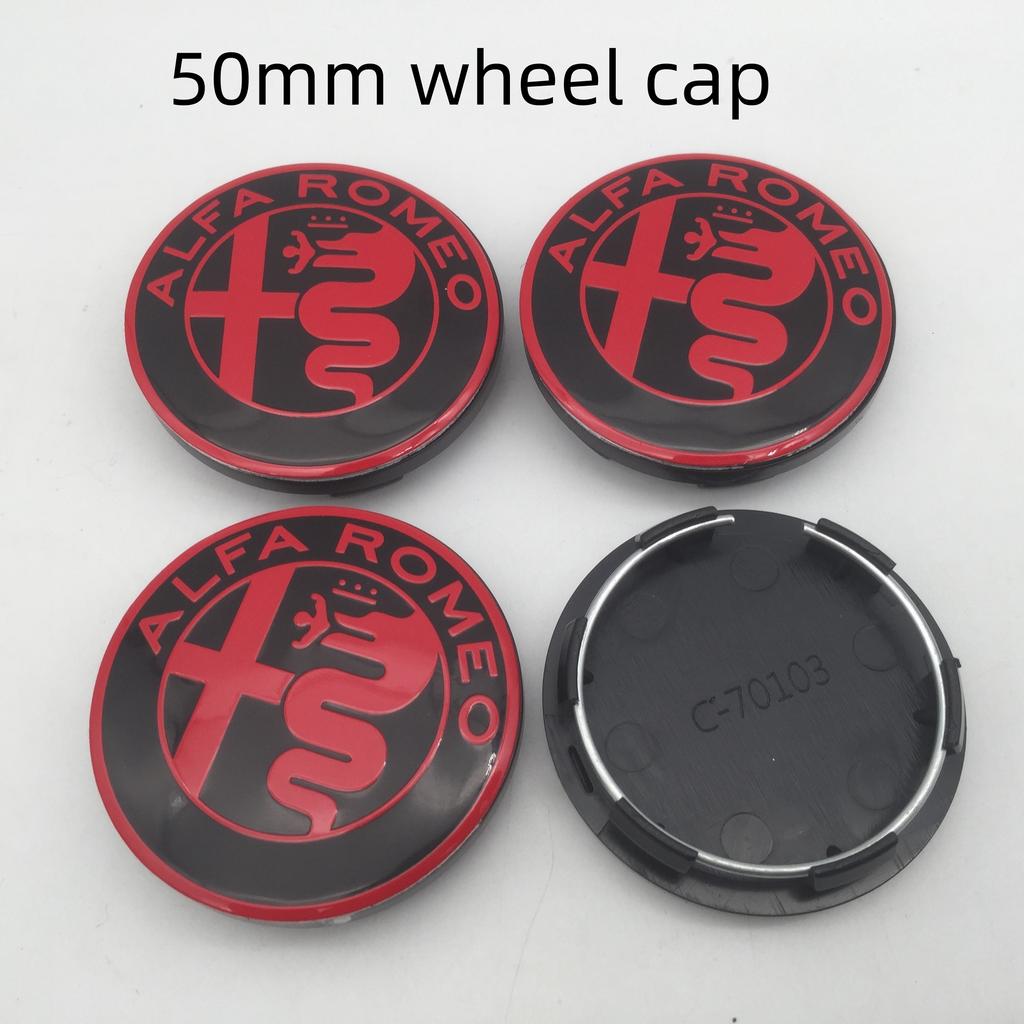 Voor 3D 50mm Voor Alfa Romeo 147 156 159 Auto embleem Wielnaaf Centerkap Badge covers sticker Decals Styling