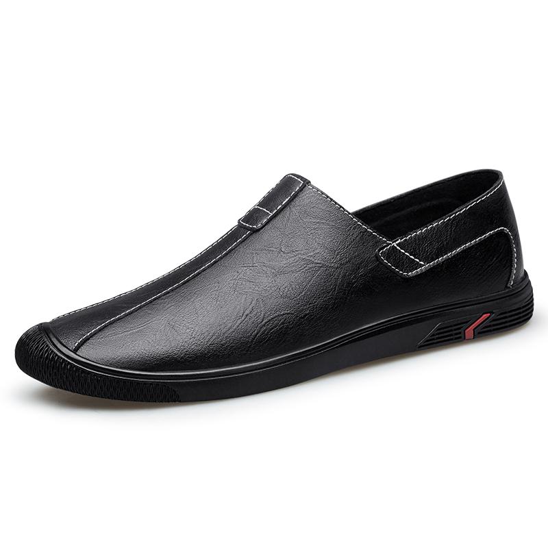Genuine Leather Men Loafers Moccasins Men Business Dress Shoes Handmade Leather Shoes Men Flats