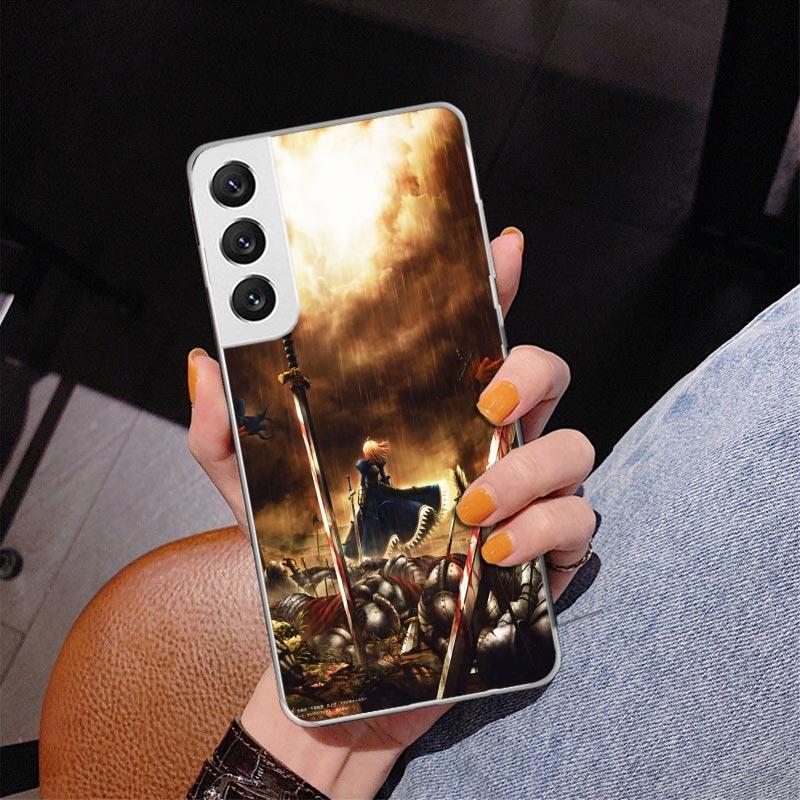 Fate Zero Stay Night Saber Phone Case For Samsung Galaxy S24 S25 Edge S26 Ultra S23 S22 S21 Plus S20 FE + Personalized Print Cov