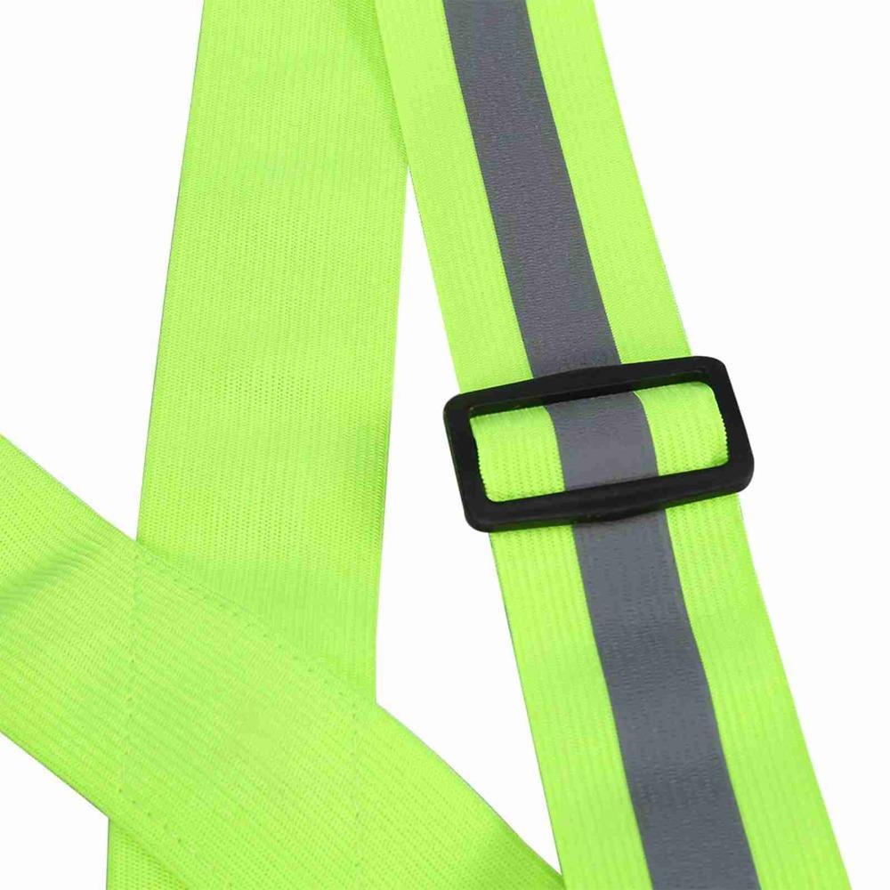 2pcs Green Color Reflective Safety Vest Unisex Design Warning Safety Vest Night Running