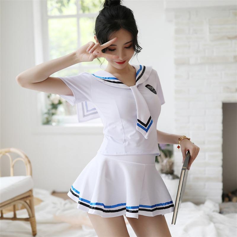 Sexy Lingerie Uniform Stewardess Policewoman Nightclub Skirt Student Costume Cosplay Uniform Passion Suit
