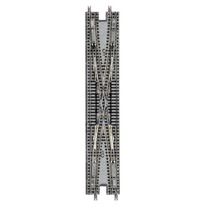 Rokuhan Z-Spur R078 Elektrischer doppelter Kreuzungsweiche - Braun, Modellbahnzubehör, Schienenhobby-Teile