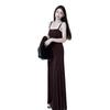 (skirt + Coat Cape) Temperament Double Shoulder Suspender Dress Loose Off-the-shoulder Ice Silk Temperament Thin Two Pieces